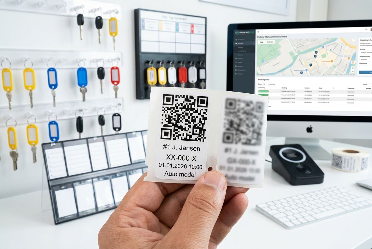 Rollo de etiquetas QR con datos anonimizados